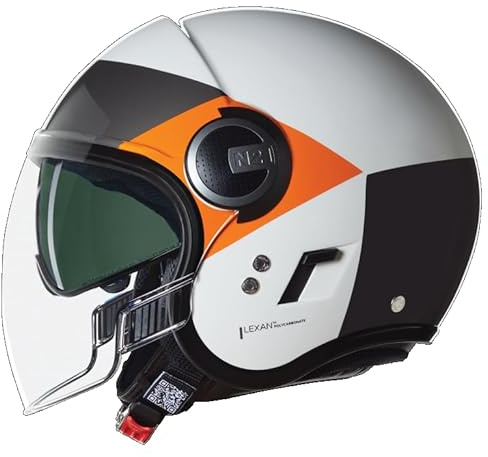 NOLAN HELMET N21 VISOR 06 ONIRICO 346 S, White/Black/Orange