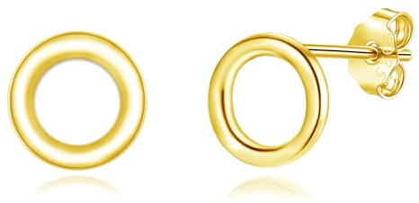 Cangall Ohrstecker Silber 925 Klein, Silber Kreuz/Kreis/Dreieck Ohrstecker | Hypoallergen 925 Sterling Silber Flache Ohrringe Stecker, Unisex Schlafen Knorpel Damen Silber Ohrstecker für Mädchen Männer