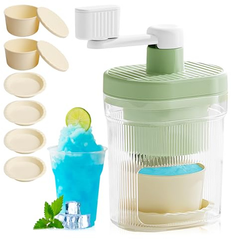 Machine À Glace Rasée Manuelle, Broyeur À Glace Manuel Avec Bac À Glace Congelé Et Plaque, Manuel Broyeur À Glace, Machine Glace Pilée Portable, Broyeur À Glace Pilée Manuel Pour Fêtes, Bars