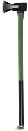 Amazon Basics Hache à Fendre pour Couper du Bois, 35.4 × 6.5 × 2.1 inches (L × L × H), Olive, Noir, Lot de 1