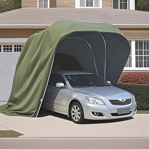vhdurike Abri de Voiture Robuste, Garage Portable en Acier Inoxydable, abri de Voiture Semi-Automatique, abri de Rangement extérieur Toutes Saisons pour diverses Voitures,18 * 8.2 * 7.6ft