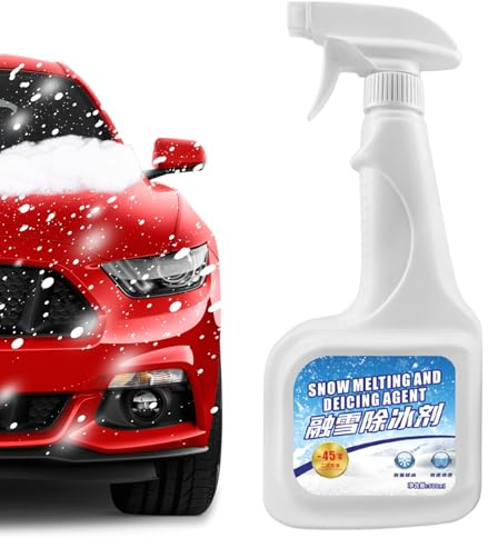 Spray De Deshielo Para Parabrisas De Coche | 500 ml Deshielo - Aerosol Fondant Para Descongelación,Para Ventanas De Coche En Tiempo Frío Para Viajes Matuales Para Estacionamiento Y Po