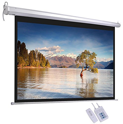 DiscountSeller HD/3D Electric Motorised Projector Screen + Remote Control (120)-UK Shipping Only