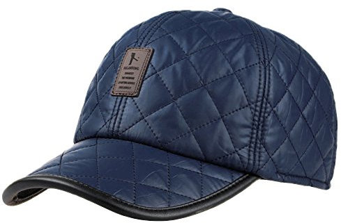 Estwell Baseballcap mit Ohrenklappen Wintermütze Golf Cap Kappe Herrenbasecap Schirmmütze Wintercap Basecap