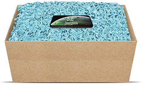SizzlePak Geschenkfüllmaterial Umweltfreundliches Papierfüllmaterial viele Farben 125g-1kg (Sky Blue, 1kg)
