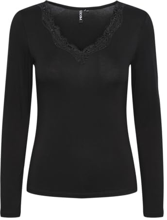 PIECES Pcbarbera Ls Lace Top Noos Bc