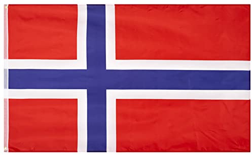 MUWO Flagge Nations Together 90 x 150 cm Nationalmanschaften, doppelseitige Gartenflagge, wetterfeste Fanflagge, Fußballflagge Polyester Länderfagge Deutschland mit Ösen (Norwegen)