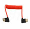 HangTon Câble HDMI 2.1 4K 120fps 8K 60fps pour ATOMOS Ninja V Sony A7siii Canon C300 C500 Ronin RS2 Moniteur Caméra Angle Droite Gauche Type A Tressé à droite, rouge Coiled 30cm