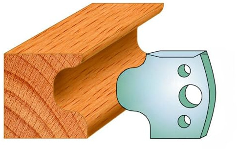 Xcalibur Tooling 40mm Euro Spindle Moulder Cutters & Limiters � Profile 056 Knife Set (2 Knives + 2 Limiters) � Precision Steel Blades for Euro Limiter Blocks