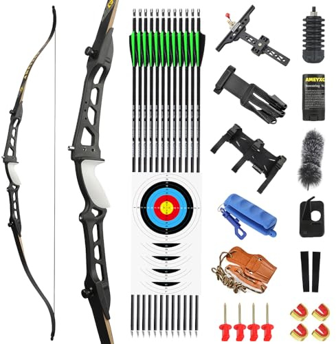 66 68 70 Takedown Recurve Bogen für Erwachsene & Jugendliche 14-40lbs Metall Riser Jagdbogen Langbogen Wettbewerb Sportlicher Bogen Rechtshänder