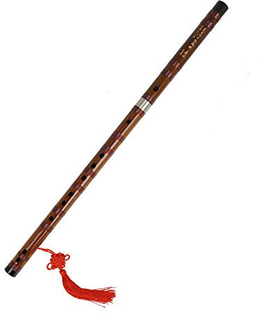CHOYUE Schlüssel der C Flöte Bitter Bambus Dizi Traditionelles chinesisches handgemachtes Holzblasinstrument mit Aufbewahrungstasche Chinesischer Knoten für Erwachsene Anfänger