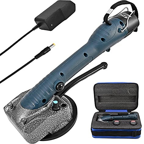 Ovshnrr Piastrellatrice Elettrica per Piastrelle, Strumento di Installazione Automatica per Piastrelle da 0,1-1,2 m a 10 Marce Ventosa da 125 x 125 mm Portatile 45 kg & Batteria Al Litio x 2