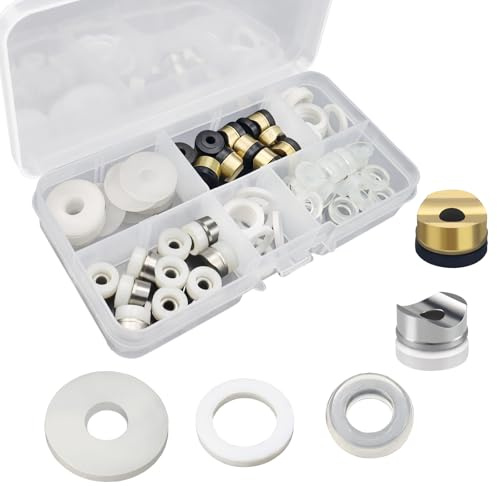 TUDUD 50Pcs Airless Paint Sprayer Gaskets Seal Tip Gaskets Nylon Flat Spacers Silicone Gaskets Airless Sprayer Accessories for Airless Tips and Spray Gun Extension Rods