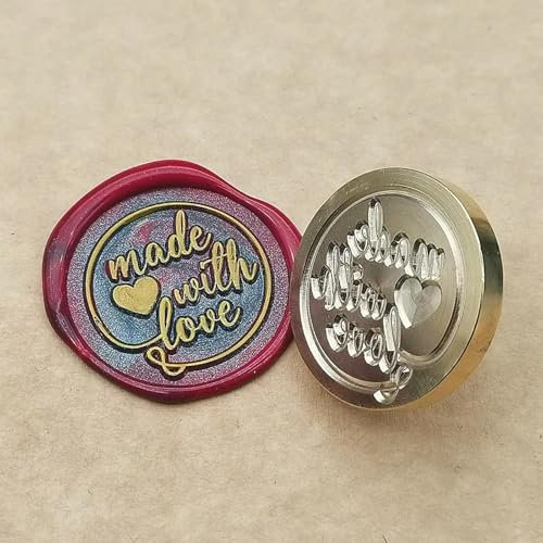Wachssiegel-Set mit Buchstaben, hergestellt mit Liebe, Wachssiegel-Stempel mit Herz-Wachssiegel-Set, Wachssiegel, Geschenkpaket für Ihn, Geschenk für Sie