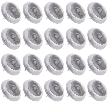 Gadpiparty Protectores De Patas De Silla Clavos para Muebles De Cabeza Plana Almohadillas Antideslizantes para Muebles 24 Piezas 0.82 in para Hogar Oficina Y Hotel