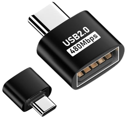 Adaptador tipo C a USB, convertidor de adaptador tipo C | Adaptador USB a USB C | Cargador de conversión Plug and Play | Convertidor de cable de carga tipo C hembra a macho | Adaptador USB para viajes