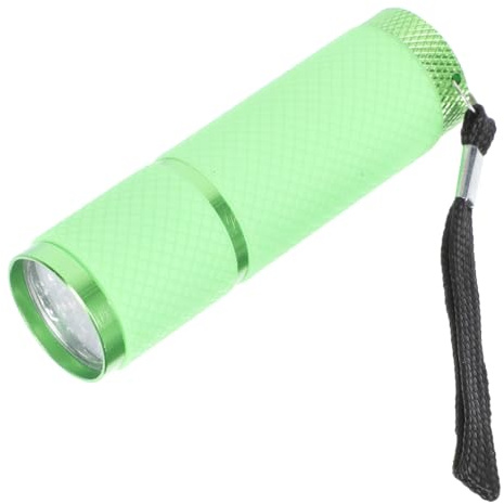 Angoily Torcia UV LED Verde per Unghie, Rilevatore di Valuta e Autenticità, Lega di Alluminio e Gomma, per Casa e Negozi