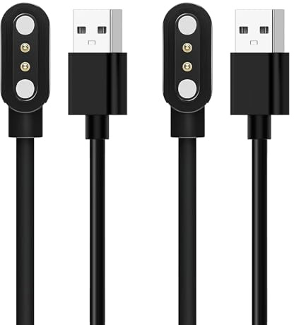 Lot de 2 câbles de charge magnétiques universels Accessoire de charge Chargeur magnétique compatible 2,54 mm à 2,84 mm - 60 cm