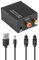 Jesiah Digital to Analog Converter, RCA to Optical 3.5mm Analog Stereo Audio Converter, 96KHZ, Optical to RCA, 3 Channel, Freestanding, USB Powered