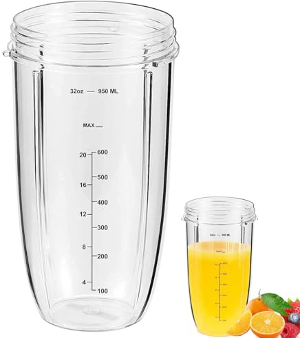 32OZ - Tazza per spremiagrumi, compatibile con mixer elettrico NutriBullet 900 W/600 W, grandi coppe accessori di ricambio