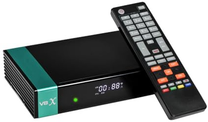 Etyrerre V8X DVB-S/S2/S2X Full HD 1080P HEVC Digitaler Satelliten-Receiver mit integriertem WLAN, unterstützt AC-Karte, TV-Empfänger (EU-Stecker)