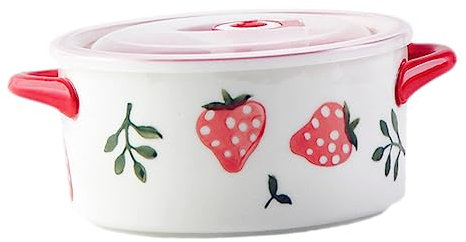 HEALEEP Ciotola da con Manici e Scodella Versatile per Ramen e Insalate Facile da Trasportare e Lavabile Lavastoviglie Design e Stabile