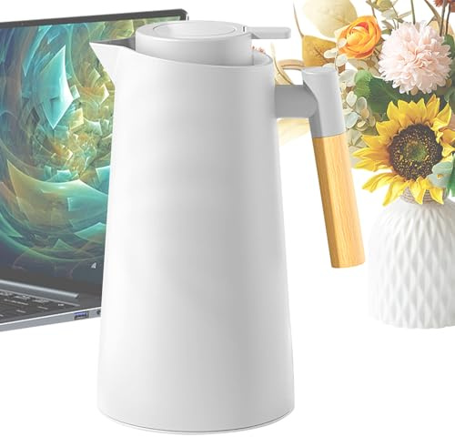 Garrafa Térmica Para Café,Recipiente De Agua Caliente 1000ml Con Interior De Vidrio | Jarra Para Acampada Hogar Exteriores Restaurante