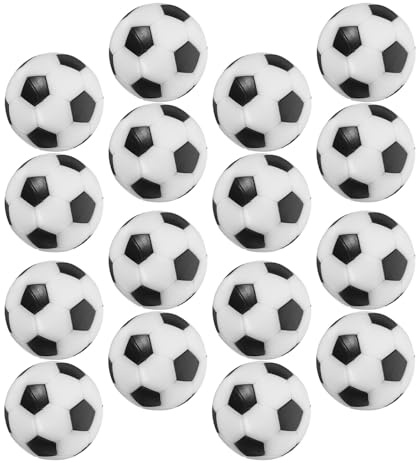 DECORNIJIA 16 Piezas Pelotas de Futbolín de Resina Balones Repuestos Aplicables para Mesa de Fútbol Accesorios Duraderos para Mesa Hogar y Recreación