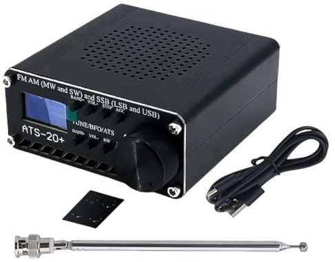 EcoGleam Récepteur professionnel ATS-20+, récepteur numérique léger, charge USB, FM AM MW SW LSB pour voyage, camping, randonnée