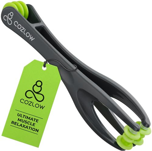 Cozlow Masseur de mains et de doigts, rouleau de massage double face pour la thérapie de l'arthrite et du canal carpien, masseur de points de pression pour soulager la douleur des doigts