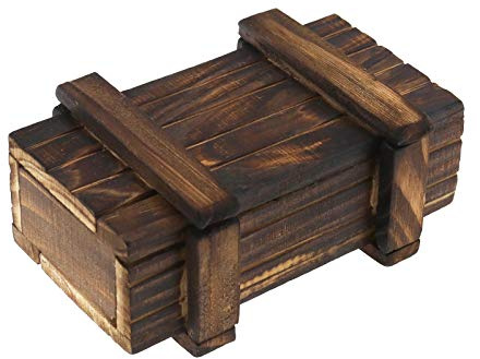 EMSea Caja mágica de regalo de tamaño S, caja de rompecabezas, compartimento secreto de madera para rompecabezas, tarjetas de dinero ocultas, colección de monedas, adultos y niños