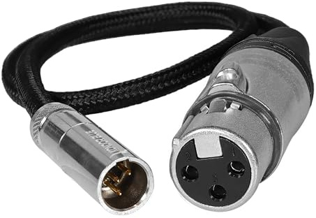 KONDOR BLUE | 16 TA4M 4 Pin Mini XLR Male to XLR Female Audio Cable | Compatible with Shure Microphones and Devices + More | | Black