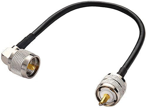 Greluma 1 Stück 30 cm PL-259-Überbrückungskabel, verlustarmes digitales UHF-Stecker-Stecker-Koaxialkabel RG58 für HAM- und CB-Radio, Antennenanalysator, Blindlast, SWR-Messgerät
