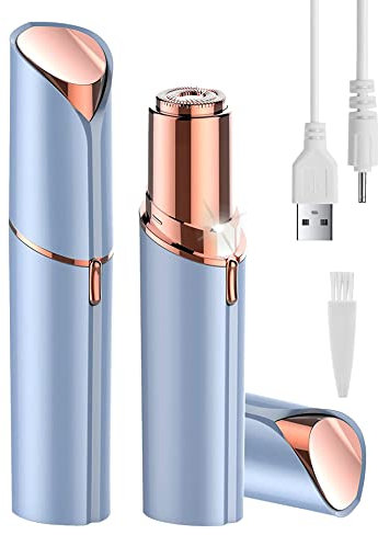 Lady Shaver for Women, Facial Hair Remover, Facial Hair Remover for Women, USB Rechargeable Facial Epilator, Hair Removal Device for Peach Fuzz/Facial Hair/Lip/Chin Travel Size