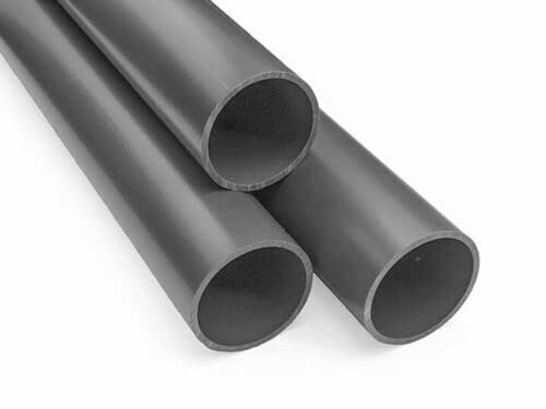PVC Grey Metric Plumbing Fittings Pipe Tubing for Aquarium Fish Tank Pond Solvent Weld Plumbing Connectors (PVC Pipe - 1.3m, 40mm)