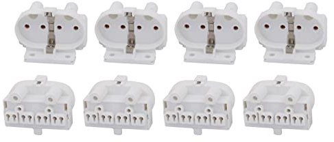 YOKIVE H Lampada Fluorescente Luce Supporto 2G11 Bianco 2A AC 500V 8pz | Base Singola Testa Presa Luce Sostituzione Parti Ricambio 2A AC 500V, per Casa Ufficio