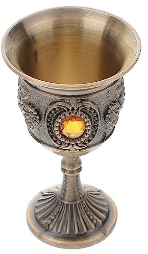PRETYZOOM Exquisiter Weinkelch Aus Bronze Im Russischen Stil Metallbecher Mit Hohem Bein Trinkbecher Für Wein Und Whisky