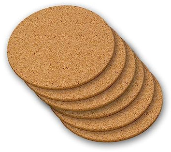 KESPER / 62759 / 6er Set Topfuntersetzer 26 cm, Kork/Topf - Untersetzer