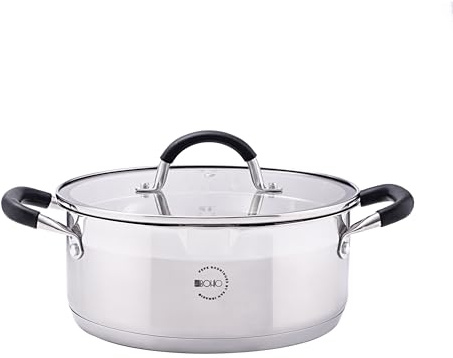 CACEROLA 4.35L S/S IND C/TAPA EL BOHIO SG
