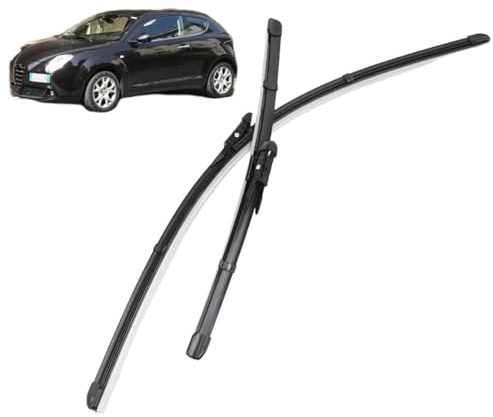 Coche Escobilla limpiaparabrisas Delanteros Traseros para Alfa Romeo MiTo 2008-2023 26+15, Juego de Escobillas Parabrisas Planas, Todos Los Climas de Ventana Limpi