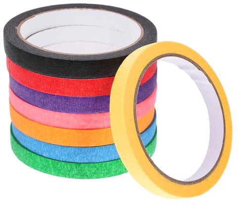 OUNONA 8rouleaux Ruban Adhesif Pour Peintre Ruban De Masquage Pour Loisirs Creatifs Et Bricolage Facile à Déchirer Sans Trace