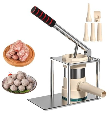 Wurstfüllmaschine, Edelstahl-Wurstmacher-Maschine, vertikale Fleischwurstfüller, Wurstfüller, Wurstfüllmaschine, manuelle Fleischfüllmaschine, Wurstfüllmaschine für Gewerbe und Zuhause