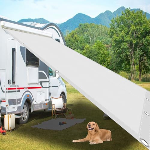 Sonnensegel Wasserdicht 2 x 3.4 m 98% UV Schutz Garten Outdoor Sonnensegel mit Ösen Und Kordel,Ohne Bohren für Balkon Terrasse Garten Camping, Weiß