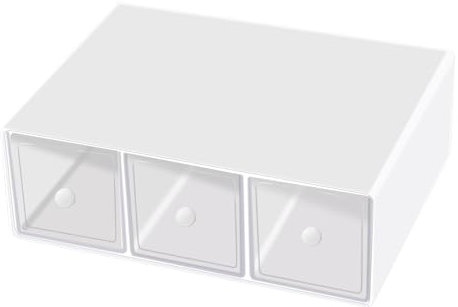 PRITOK Scatola da tè con 3 cassetti: scatole per bustine da tè in plastica, contenitore per bustine da tè, organizer da cucina, borsa da tè, cialde di caffè, zucchero (trasparente, 23 x 17 x 8 cm)