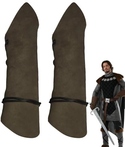 Mbiyhgta Mittelalterlicher Knöchelschutz für Herren, Halbschutz für Erwachsene, Kostümzubehör für Halloween, Cosplay, Comic-Messe, Fantasy-Events