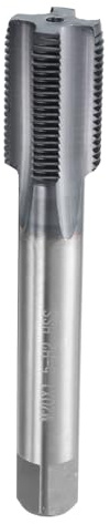 sourcing map M20 x 1,5 metrisches Gewindebohrer, 6542, Kobalt-Schnellarbeitsstahl, TiCN-beschichteter Stecker, rechts, gerade Rillen, Schraubengewinde, Handgewindebohrer
