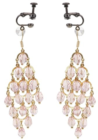Pinza para Pezones Rosa Claro para Mujeres con Cristales Fetiche Pinzas Decorativas para Pezones Pinzas para Pezones Ajustable Extremo Pareja Adulta Coqueteo Juguetes Sexuales para Mujeres