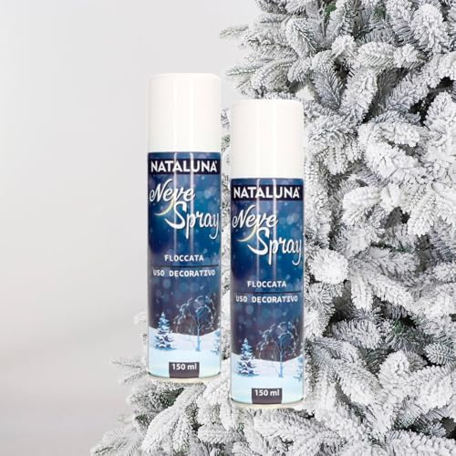 Schneespray Floccata, Dekorativer Spray, Weihnachten, Baum, Weihnachtsdekoration - 2er Set mit je 150 ml Nataluna - Amami BEAUTY