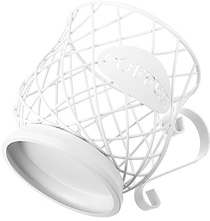 LIFKOME Organizzatore Contenitore Cialde Caffè Supporto Tazze Capsule Porta Cialde Metallo Bancone Cucina Casa Compleanno Natale
