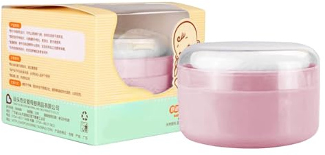 Körperpuderbehälter, leichte Kosmetik-Staubbox, Staubbehälter mit Puff, ideal für Talkum, Bad und loses Puder